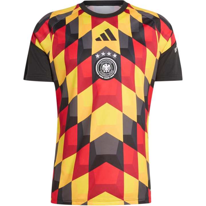 Adidas Adidas DE National Team Soccer Jerseys Men's Black/Team Yellow Crew Neck