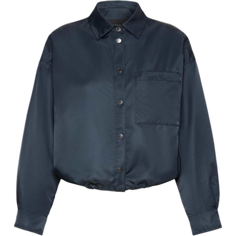 WEEKEND MaxMara Jackets Women's Marine Blue Lapel Moderate Straight Fit