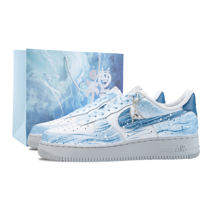 Nike Nike Air Force 1 Skateboard Shoes Men's Low Top White/Blue
