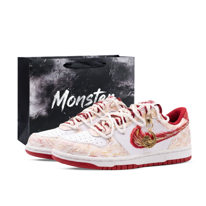 Nike Nike Big Skateboard Shoes Unisex Low Top White/Red/Gray