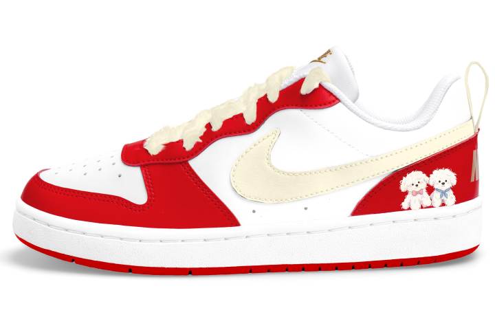 Nike Nike Court Borough Skateboard Shoes Unisex Low Top Red