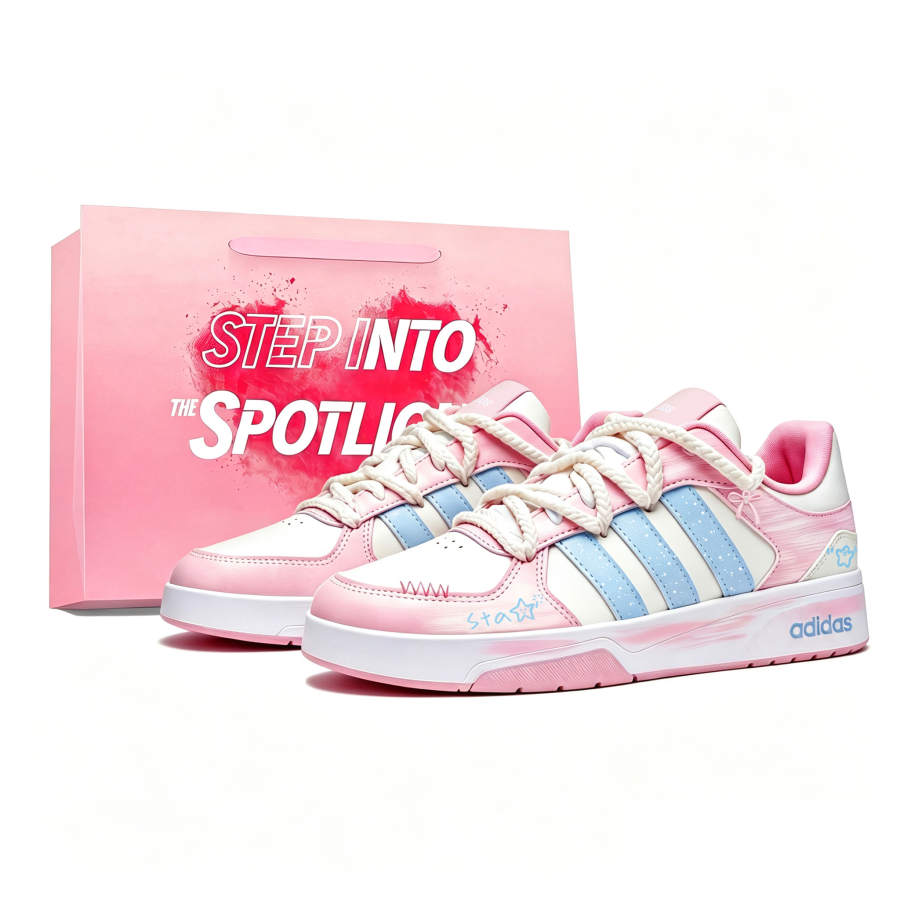 Adidas Adidas COURTBEAT Starry Tide, Double Shoelace, Shopping Bag Accessories, Girlfriend Gift
