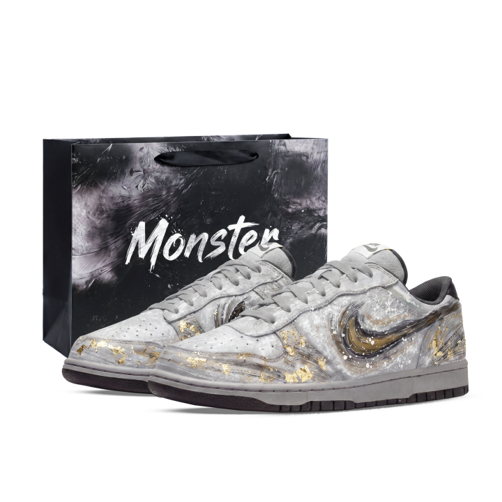 Nike Nike Big Skateboard Shoes Unisex Low Top Black/Gray/Gold