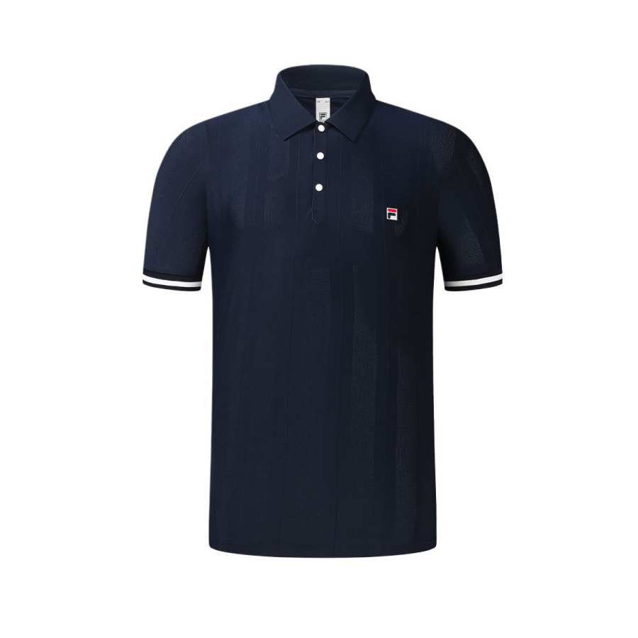FILA Tennis Polo Shirts Men's Smoky Polo Collar Moderate Other