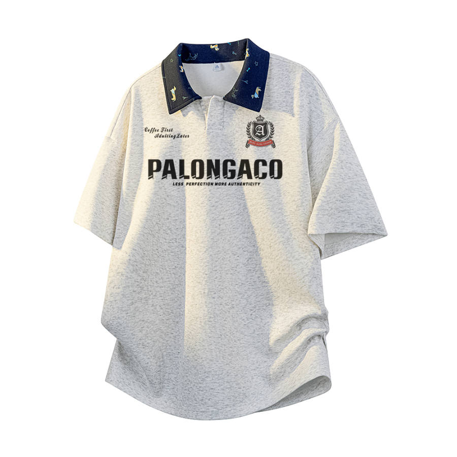 PAL ONGACO Polo Shirts Unisex Polo Collar Moderate Straight Fit