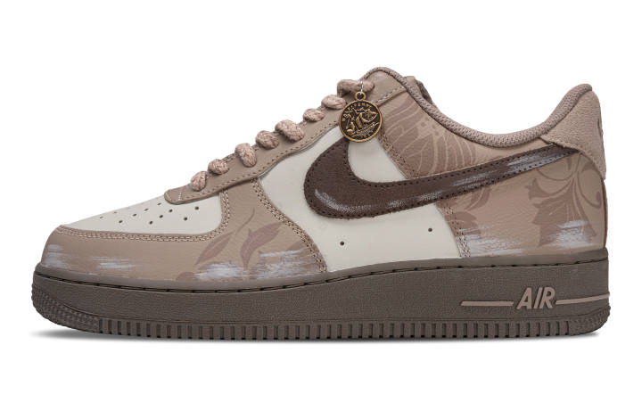 Nike Nike Air Force 1 Fall Travel Journal Abrasion Resistant Abrasion Resistant Low top Skateboard Shoes Unisex Brown