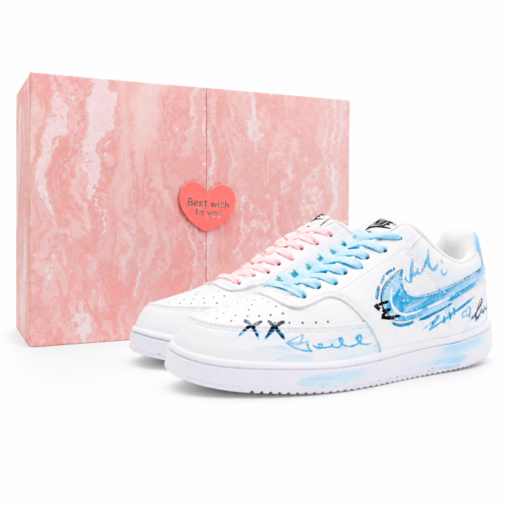 Nike Nike Court Vision 1 Skateboard Shoes Women's Low Top Blue, Pink