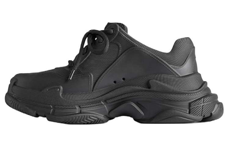 Balenciaga Triple S Rubber Low top Casual Shoes Women's Black