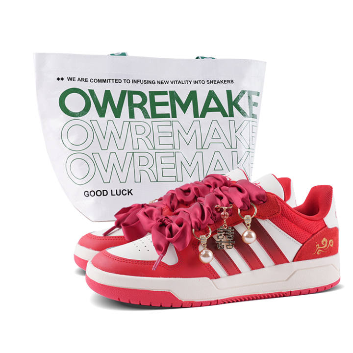 Adidas Adidas ENTRAP Low top Skateboard Shoes Unisex Red White