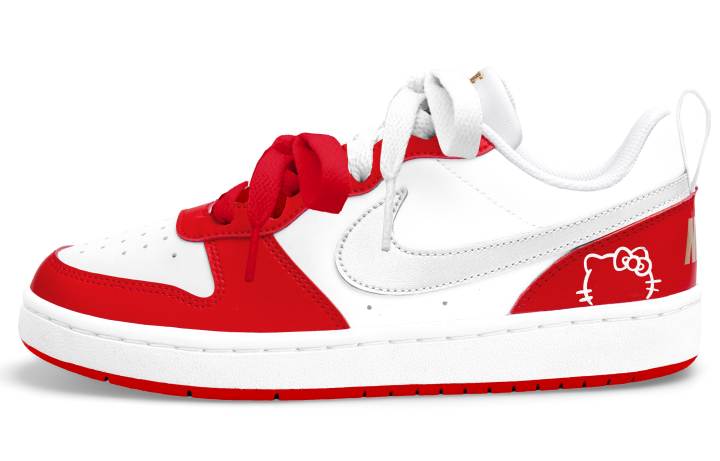 Nike Nike Court Borough Low top Skateboard Shoes Unisex White Red