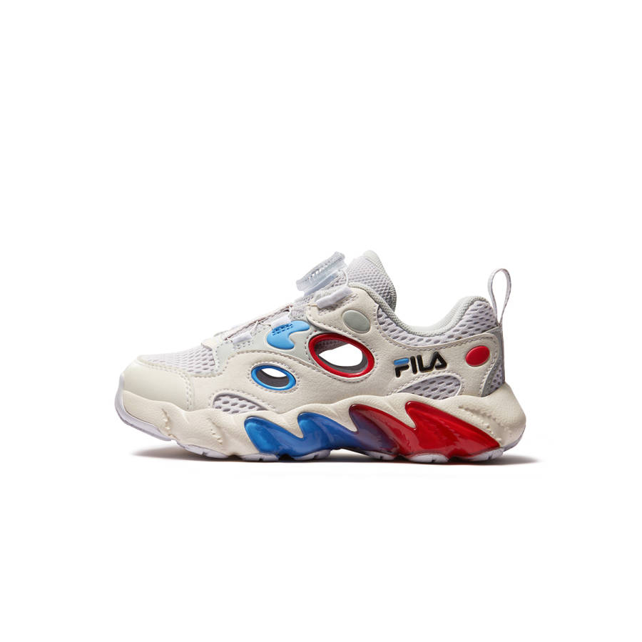 FILA KIDS FERN2/Fern 2 Light Shoe Textile, Synthetic Leather Low top Sandal Rain Mist Gray/Milk White Kids'