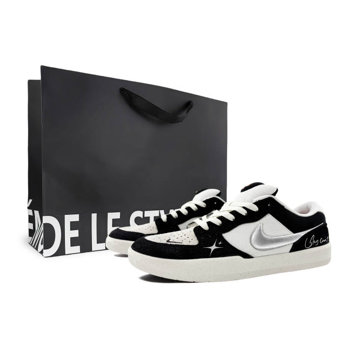 Nike Nike SB Force 58 Skateboard Shoes Unisex Black White Gray