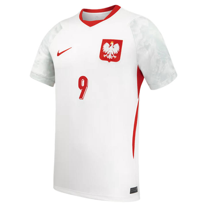 Nike Nike Poland National Team Soccer Jerseys Men's White Crew Neck Moderate