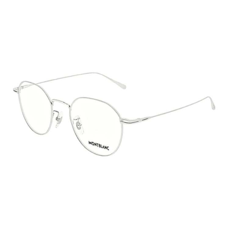 MONTBLANC Metal Oval Prescription Glasses Unisex Silver