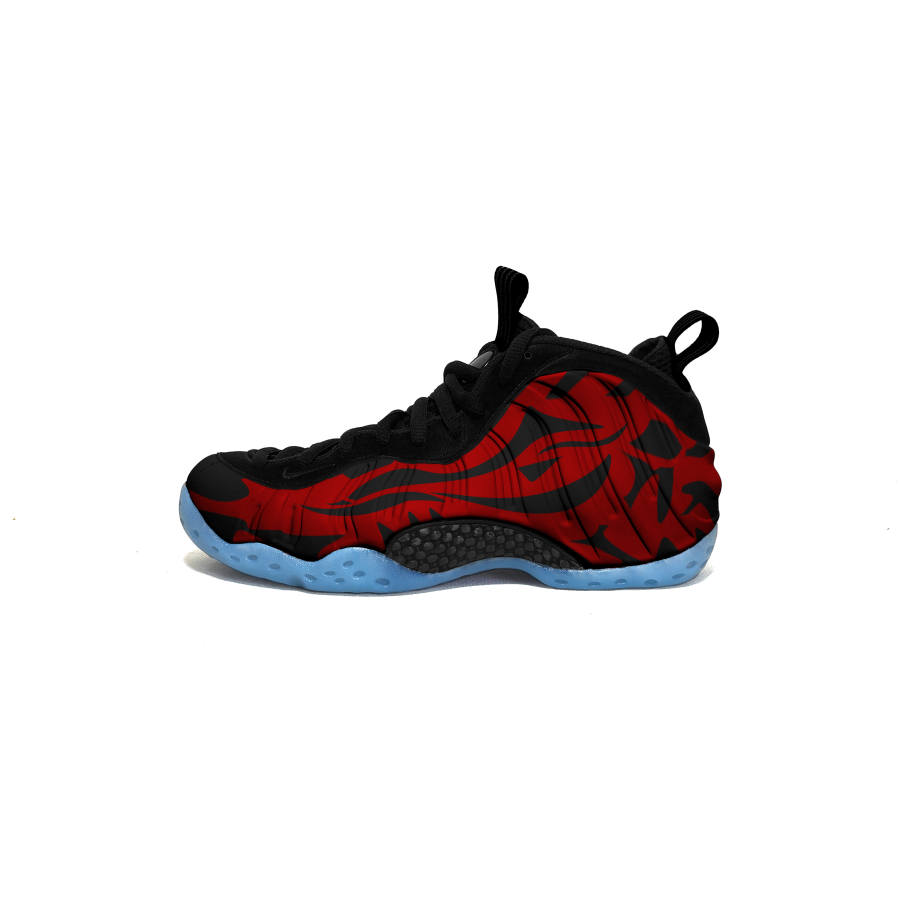 Nike Nike Foamposite One Cushioning, Wear Resistant Mid top Vintage Basketball Shoes Unisex Black Red
