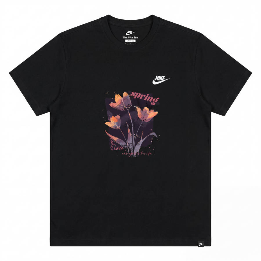 Nike Nike Sportswear T Shirts Unisex Black Crew Neck Moderate