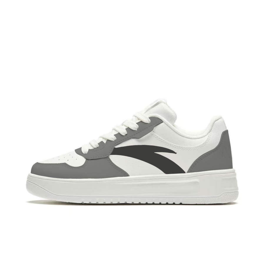 Anta Slip Resistant Cushioning Low top Skateboard Shoes Unisex Black White
