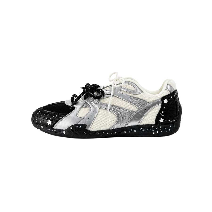 Li-Ning Li Ning Film Retro Casual Shoes Women's Low Top Silver Black White