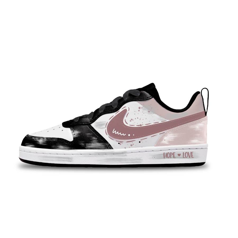Nike Nike Court Borough Leather Abrasion Resistant Breathable Low top Kids' Skateboarding Shoes Unisex