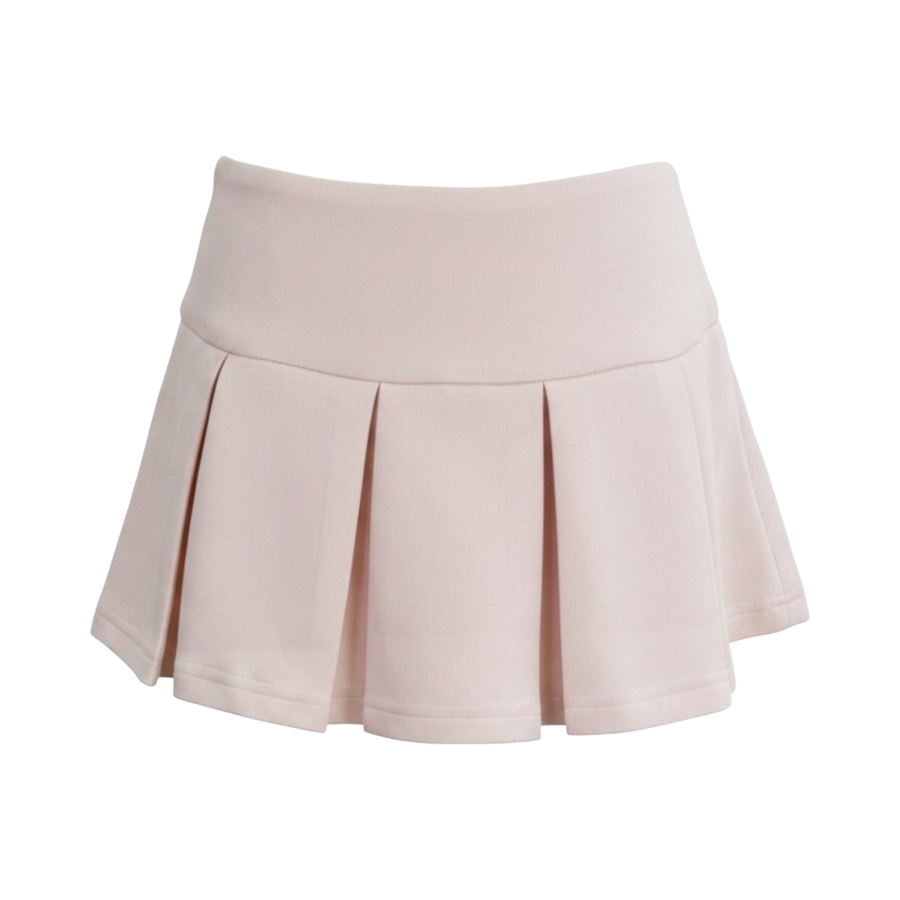 FINDSME GAGA Casual Short Skirts Women's Pink Thin Short Skirt Pleated Skirt
