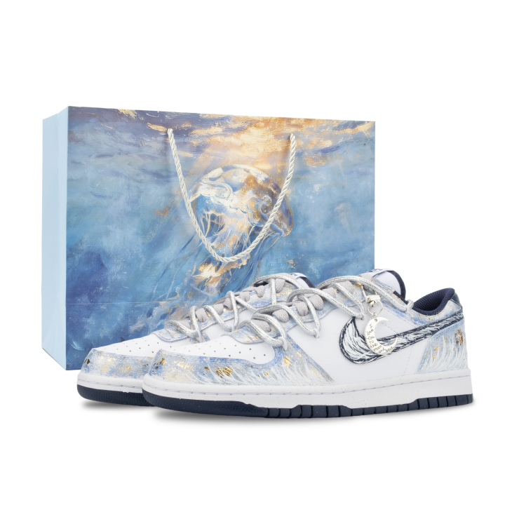 Nike Nike Big Monster Lab, Canglang Moon Shadow Slip Resistant Abrasion Resistant Low top Skateboard Shoes Unisex