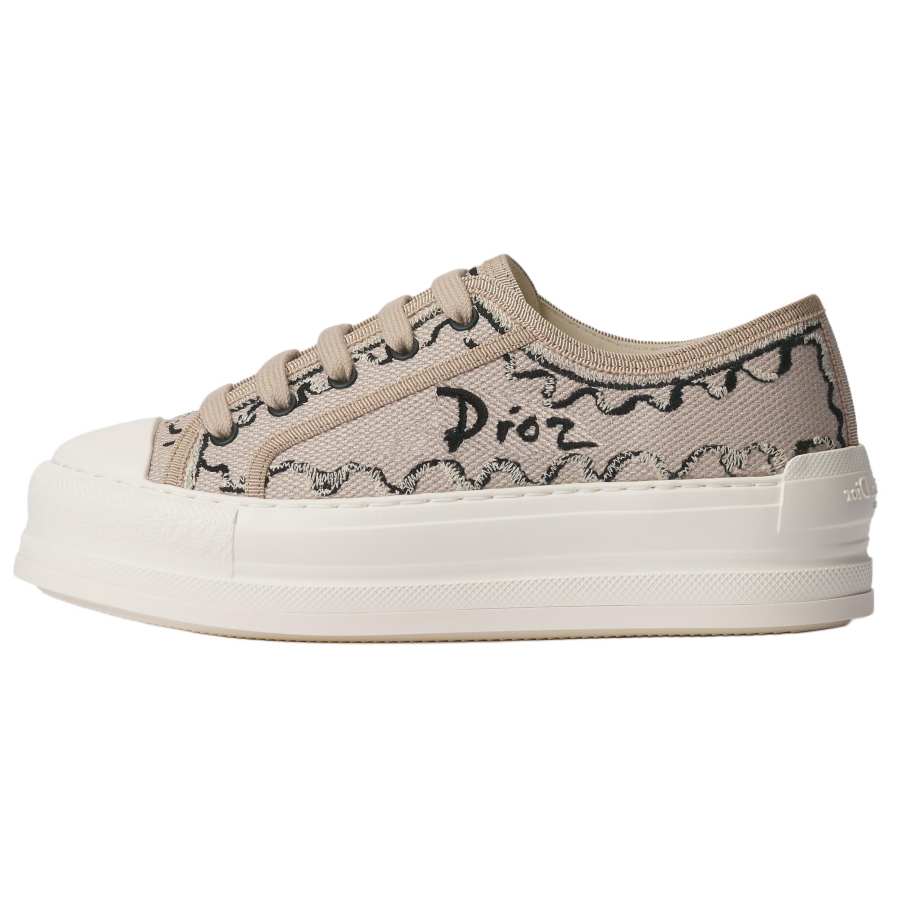 DIOR Dioriviera Canvas Shoes Women's Low Top Brown