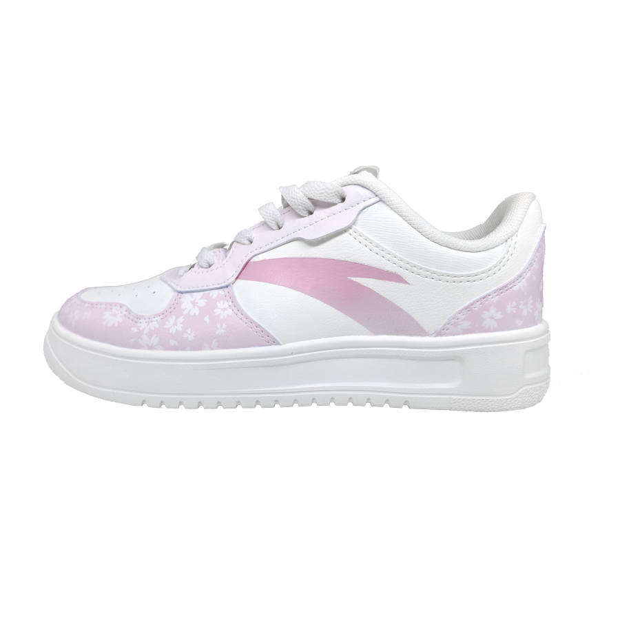 ANTA Easy Skateboard Shoes Women's Low Top Pink White Multicolor