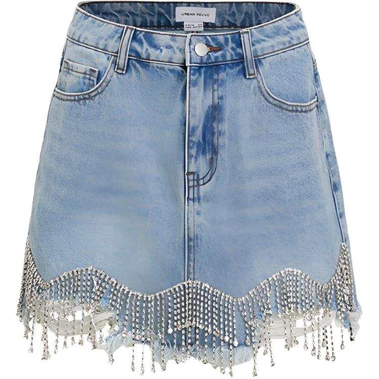 URBAN REVIVO Denim Short Skirts Women's