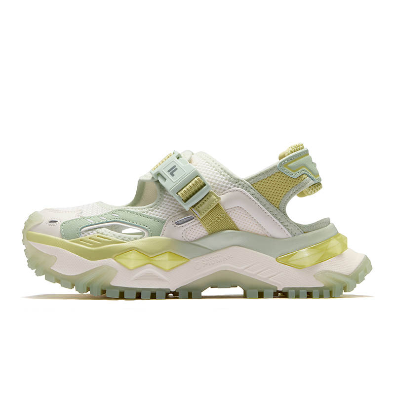 FILA FUSION Bianco Beach Sandals Women's White Green