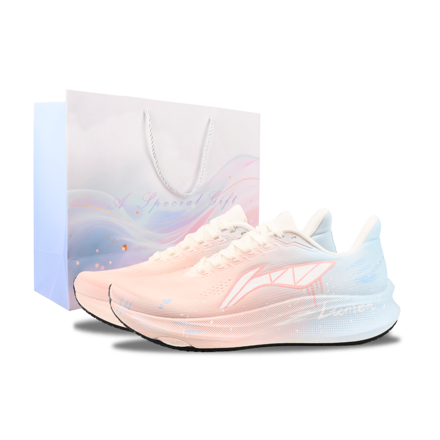 Li-Ning Li Ning Red Hare 9 Running Shoes Men's Low Top Pink/Blue/White