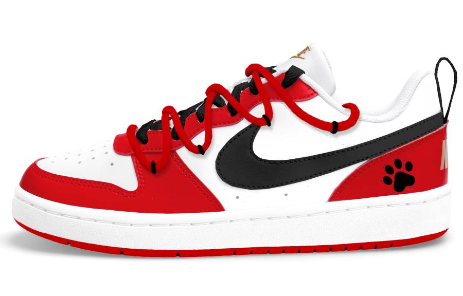 Nike Nike Court Borough Skateboard Shoes Unisex Low Top Red