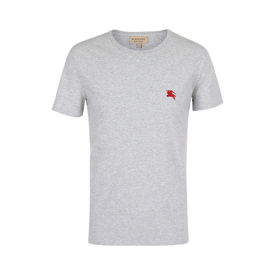 Burberry T Shirts Men's Gray Crew Neck Moderate