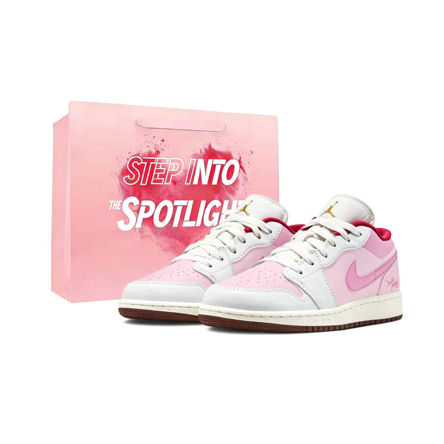 Jordan Jordan Air Jordan 1 Heartbeat Chiffon, Girlish Style, Shopping Bag, Valentine's Day Special Cushioning Slip Resistant