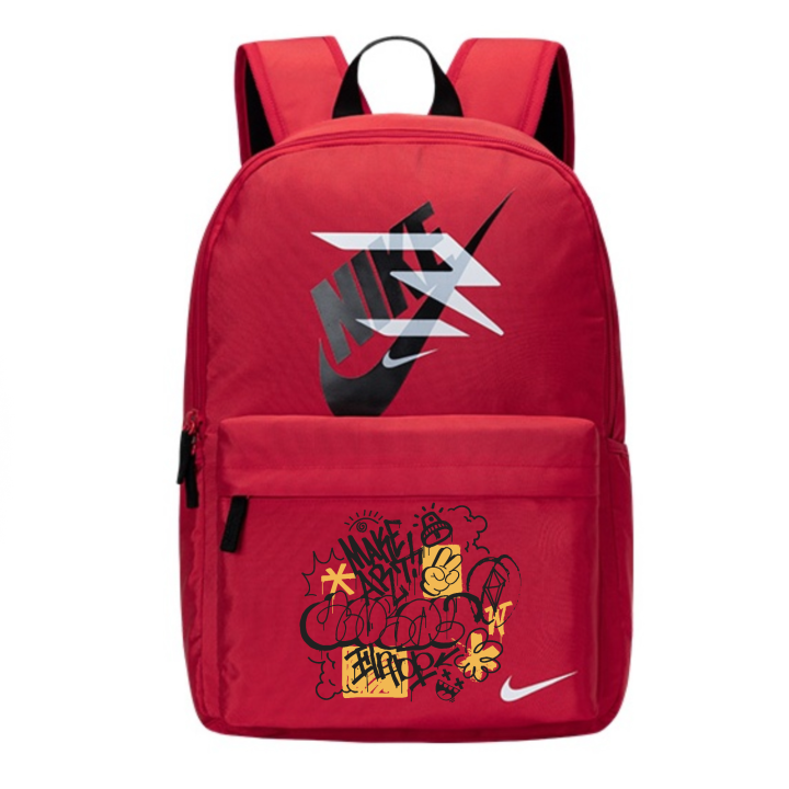 Nike Nike 3Brand Polyester Backpack Unisex Red Lotus Flower