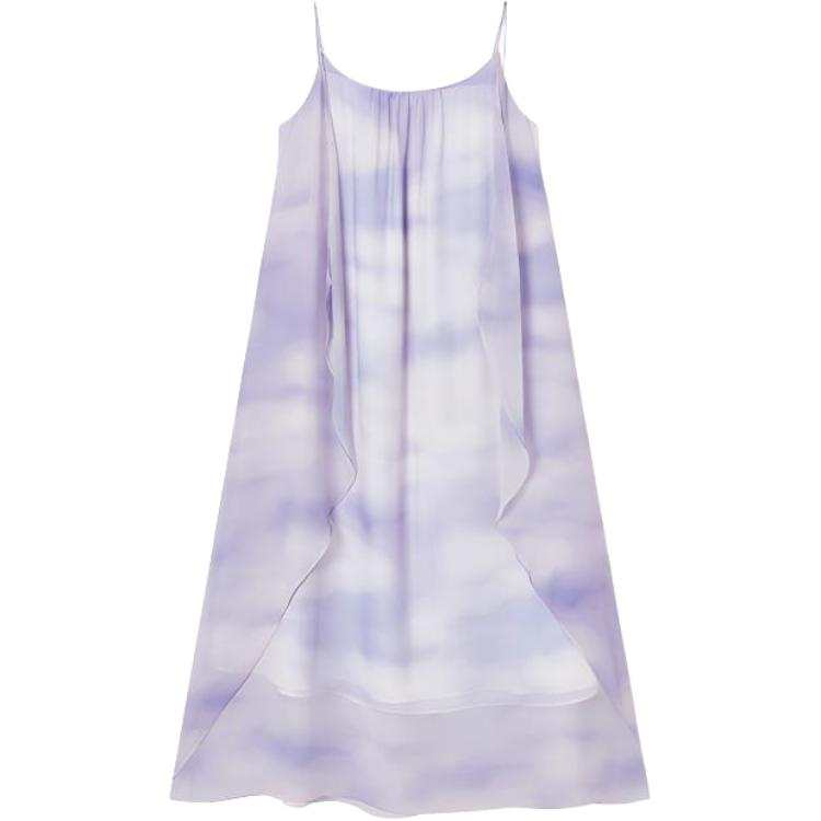 XIANGYING Sleeveless Dresses Women's Lavender Camisole Moderate Midi Skirt