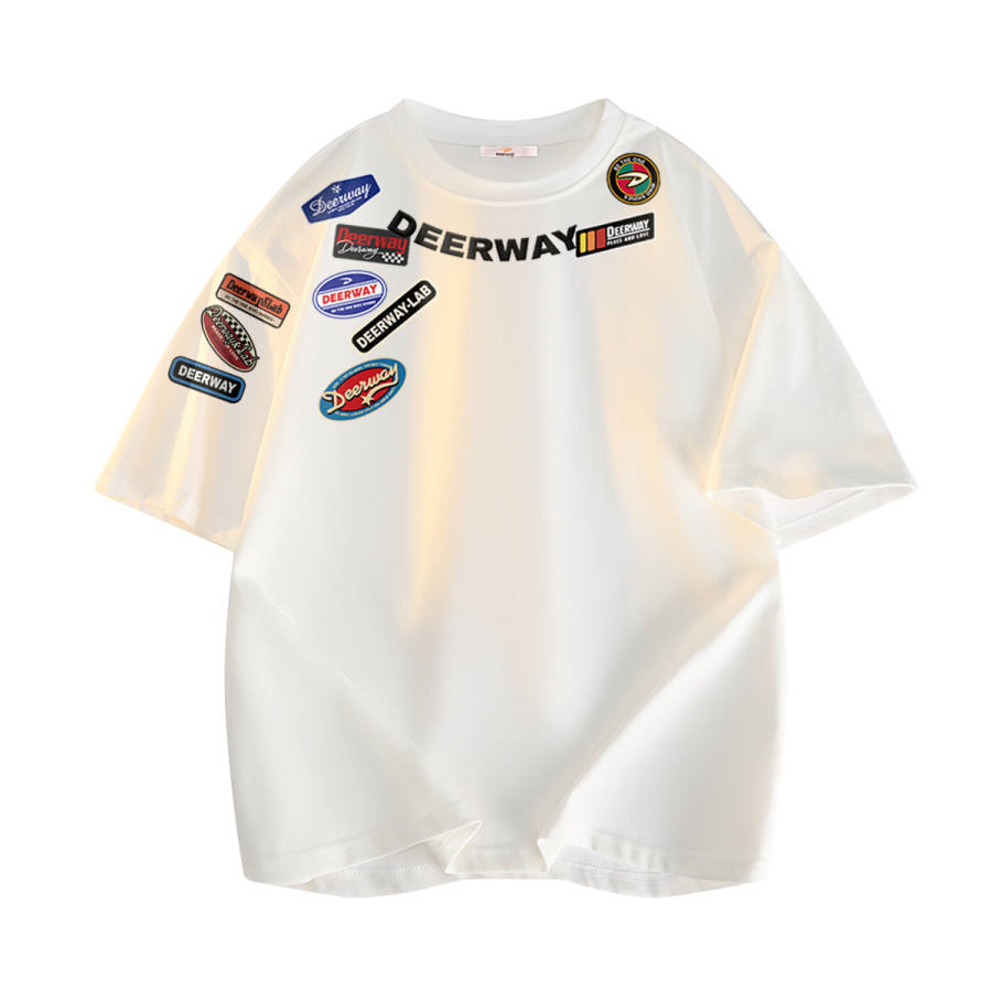 DEERWAY T Shirts Unisex Crew Neck Moderate Straight Fit