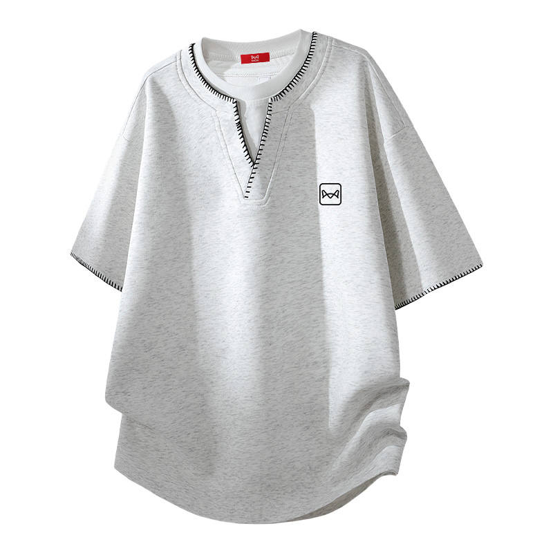 MIIOW MIIOW T Shirts Unisex Crew Neck Thin Mock Two Piece