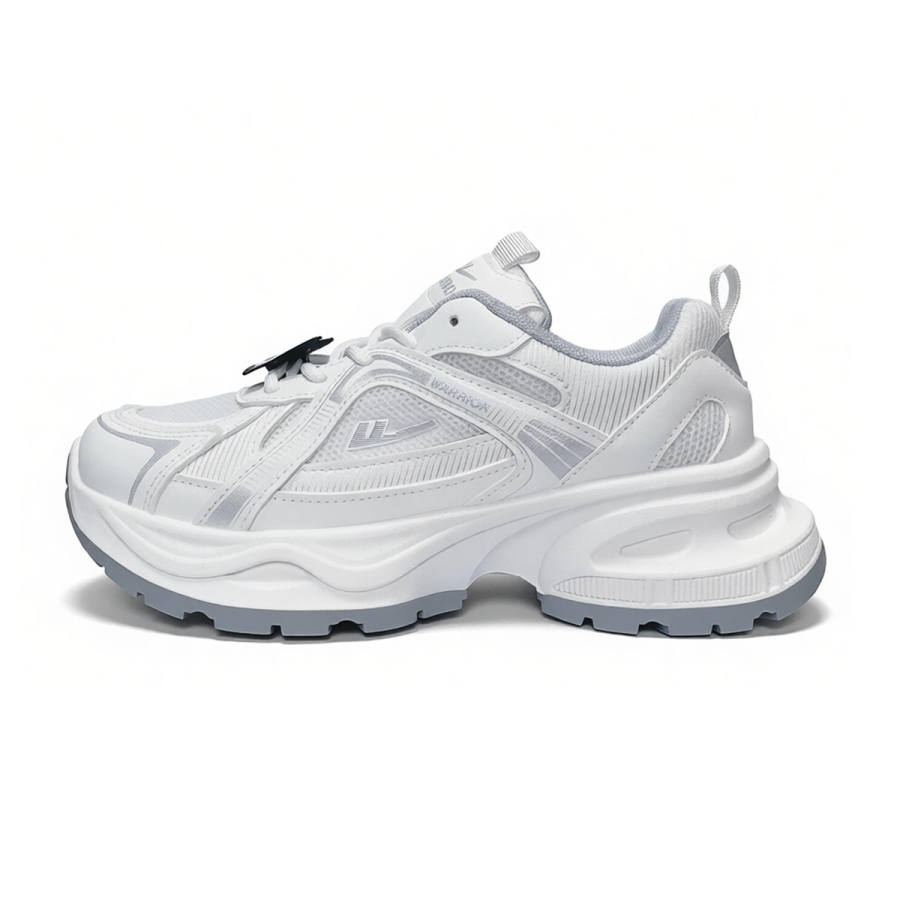 WARRIOR WARRIOR Chunky Sneakers Unisex Low Top White Silver