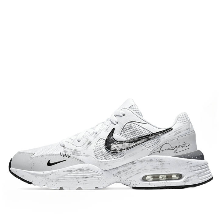 Nike Nike Air Max Fusion Running Shoes Unisex Low Top White Black Gray