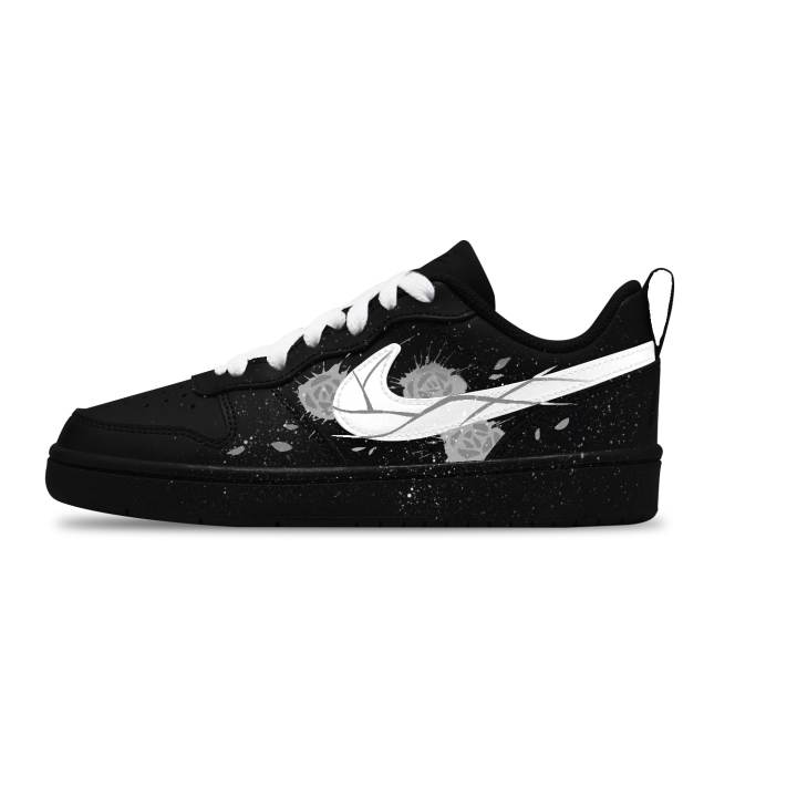Nike Nike Court Borough Dark Night Rose Slip Resistant Abrasion Resistant Low top Kids' Skateboarding Shoes Black Unisex