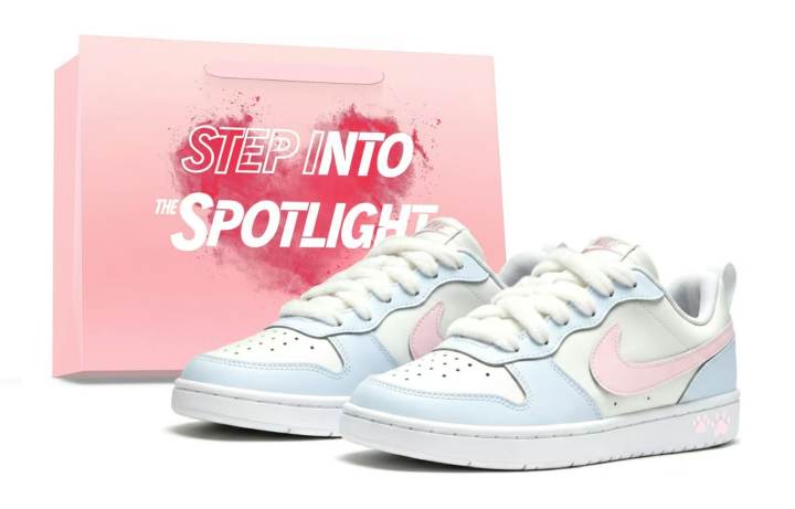 Nike Nike Court Borough Low top Skateboard Shoes Women's Blue Pink