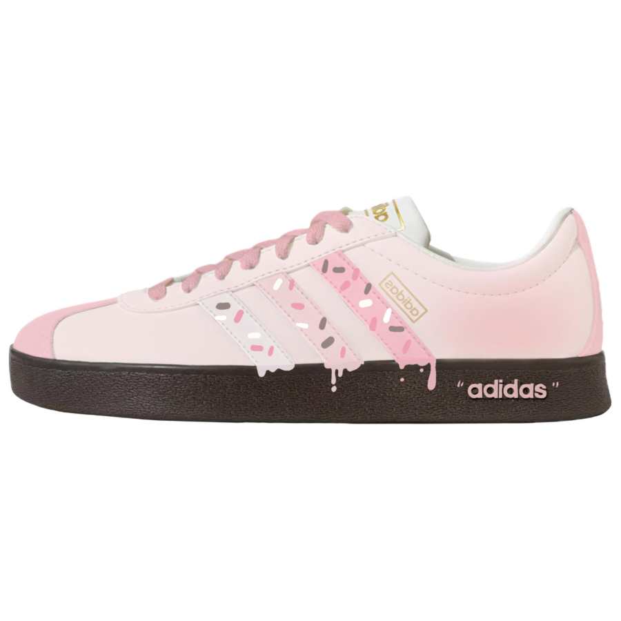 Adidas Adidas Vl Court Classic Synthetic Leather Slip Resistant, Abrasion Resistant, Lightweight Skateboard Shoes Unisex