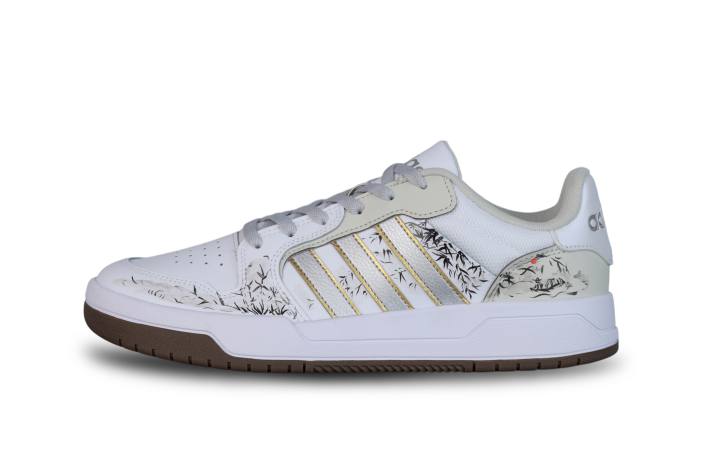Adidas Adidas ENTRAP Casual Shoes Unisex Low Top White/Black/Gold/Silver