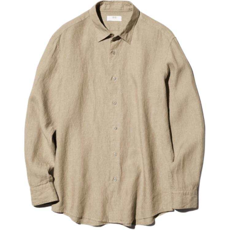 UNIQLO SS26 Shirts Men's 34 Camel Moderate