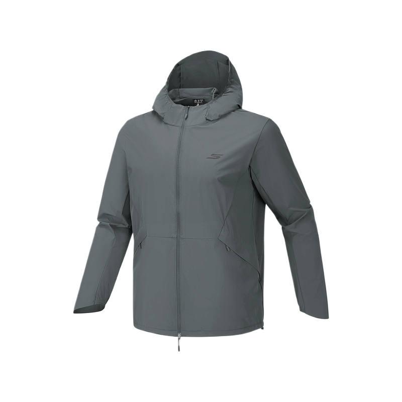 Skechers Jackets Men's Smoky Gray 013P Hooded Non Detachable Moderate Other