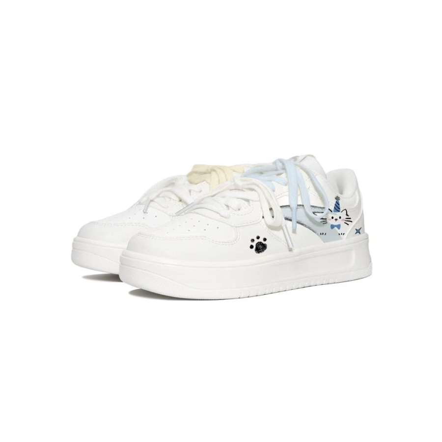 ANTA Skateboard Shoes Unisex Low Top Blue Yellow