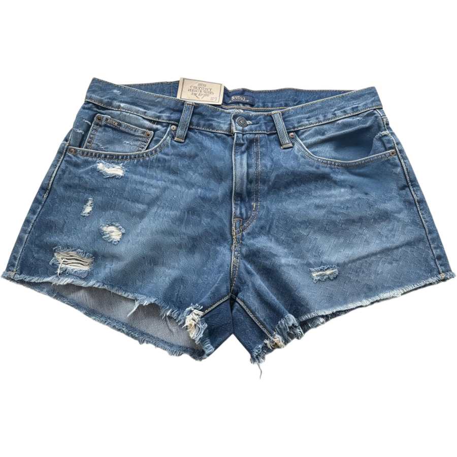 Polo Ralph Lauren Denim Shorts Women's Blue Moderate Straight Fit Pants