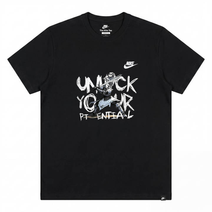 Nike Nike Sportswear T Shirts Unisex Black Crew Neck Moderate