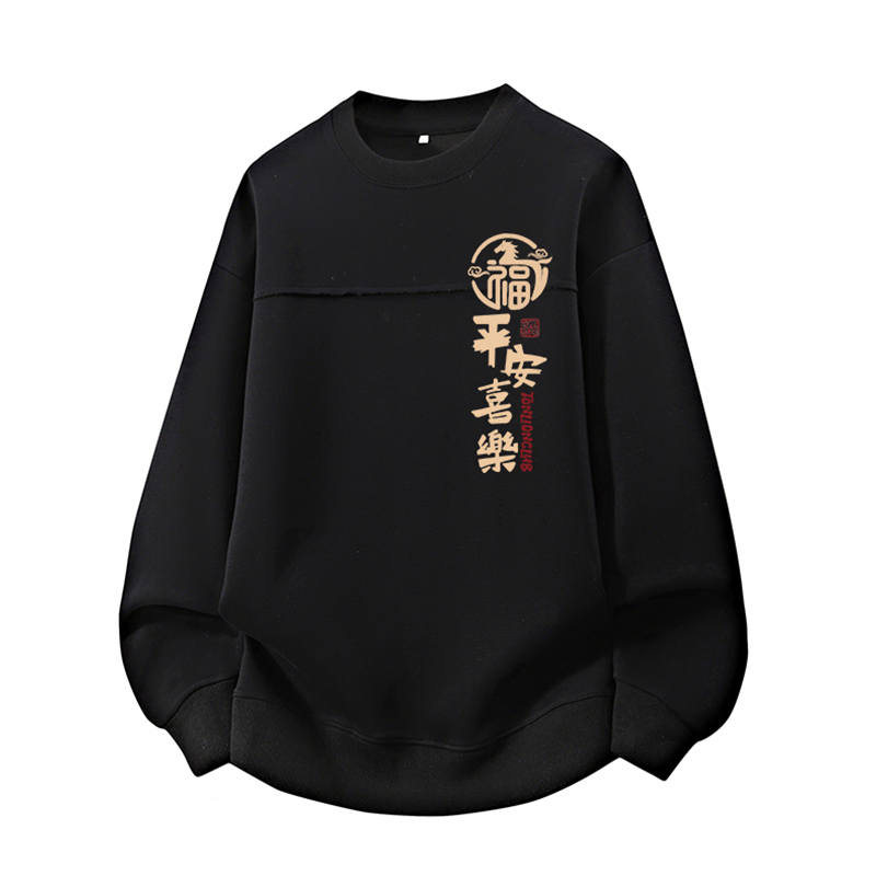 Tonlion Sweatshirts Unisex Crew Neck Moderate Regular