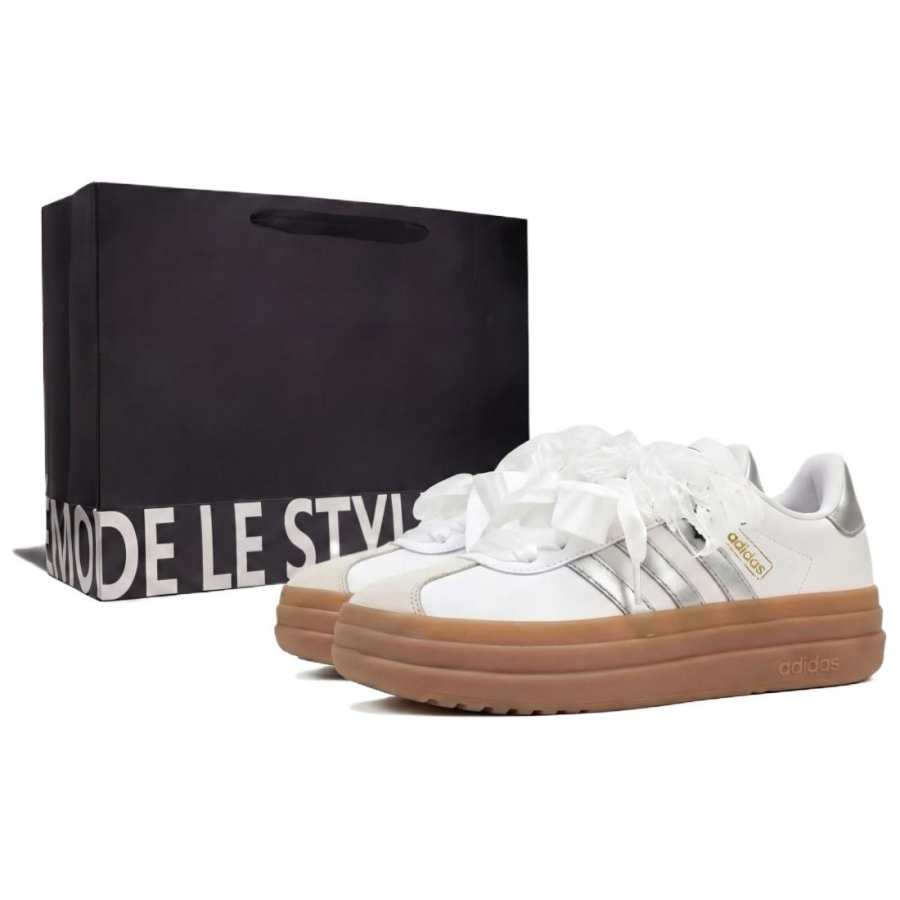 Adidas Adidas VL Court Bold Skateboard Shoes Women's Low Top White, Silver